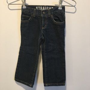 Crazy 8 Boys Jeans Size 2T Straight Darkwash, Adjustable Waist
